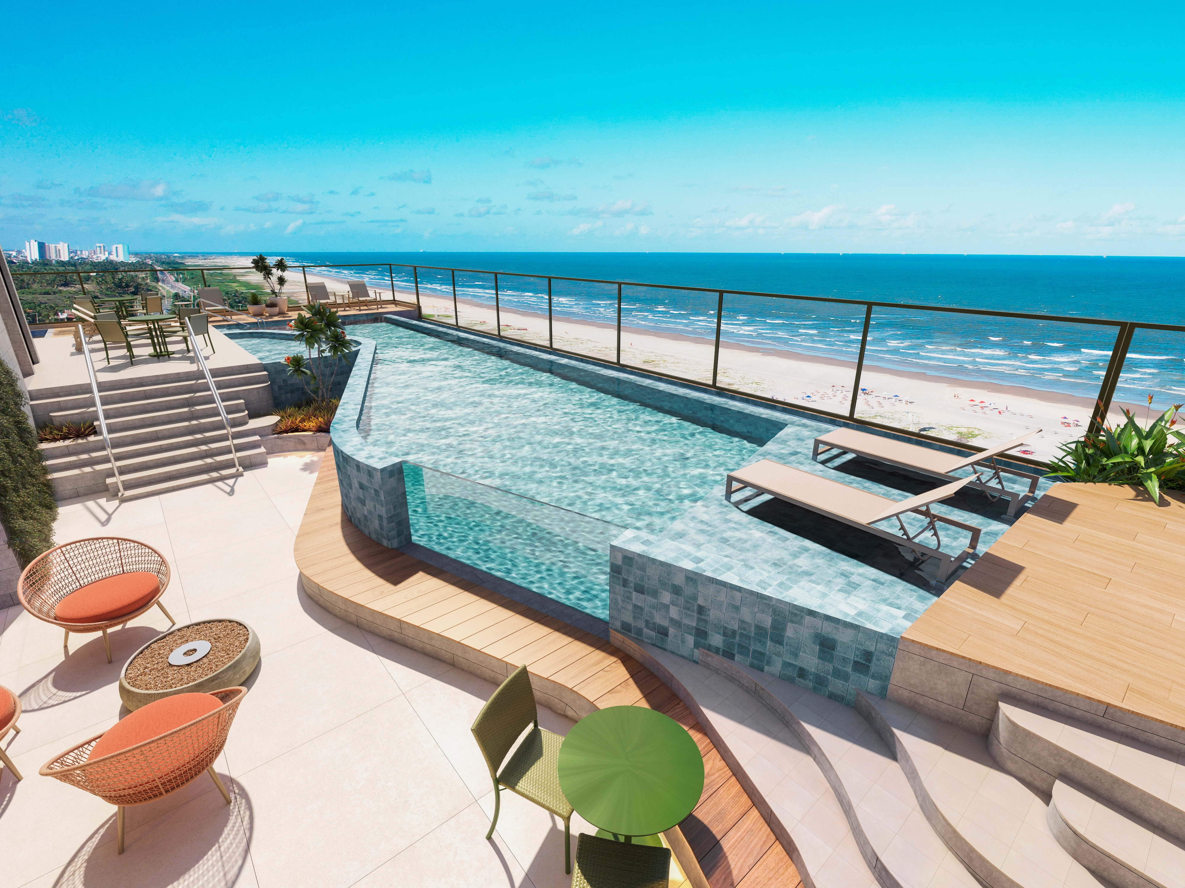 Piscina em vista